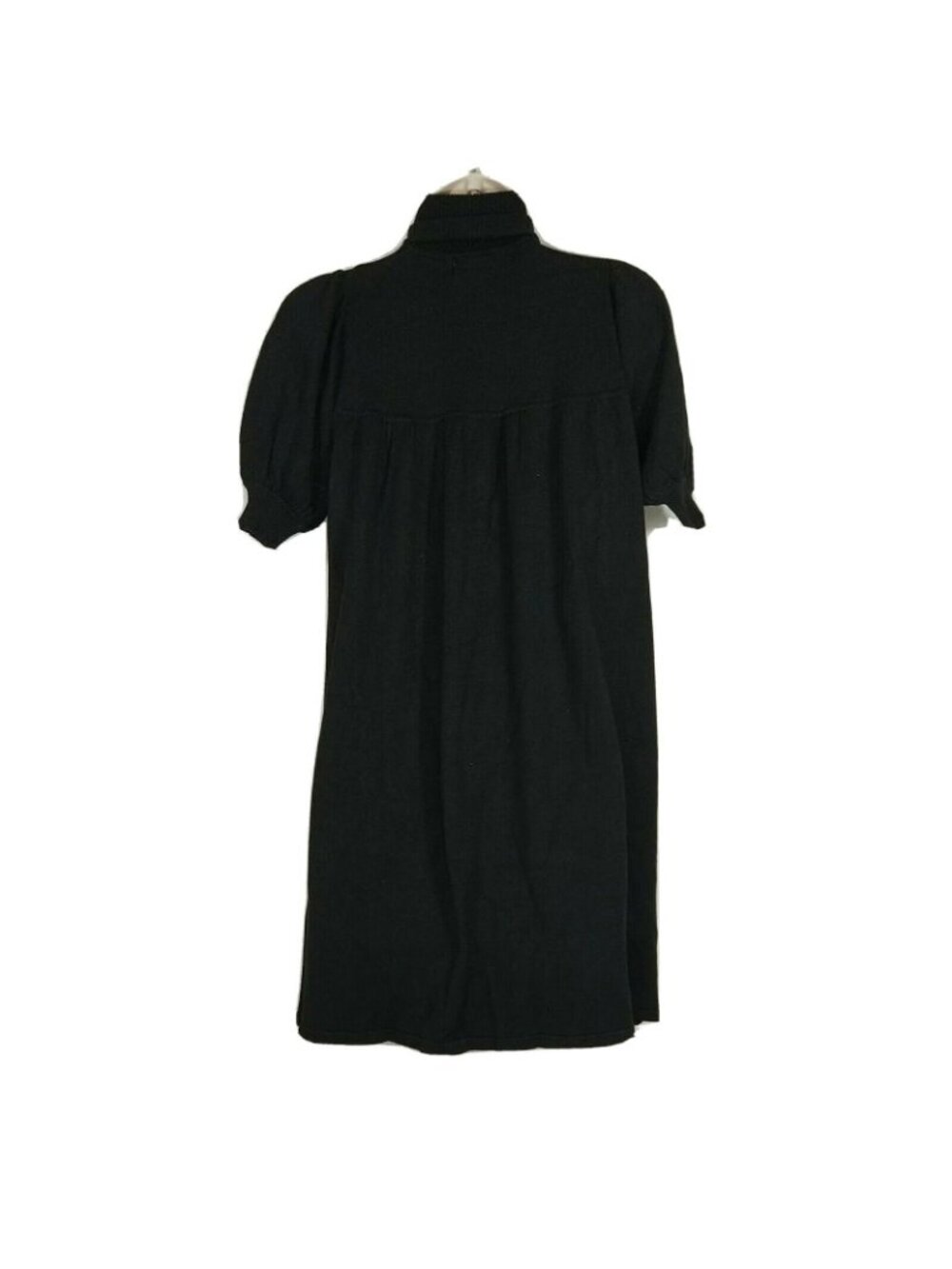 Studio M Turtleneck Shift Dress Women Petite Size XSP Black Short Sleeve NEW - Picture 5 of 9